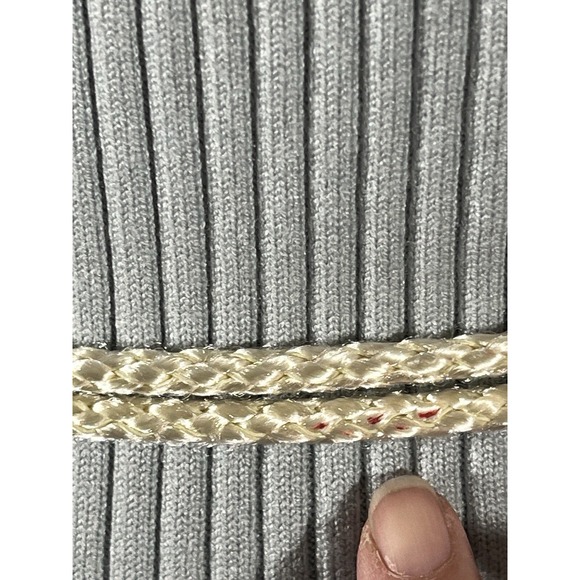 Vintage Women's Ivory Rope Braided Pearl Gold Metallic Belt 40" - Picture 6 of 11